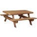 LuxCraft LuxCraft Recycled Plastic 6' Rectangular Picnic Table Antique Mahogany Tables P6RPTAM