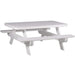 LuxCraft LuxCraft Recycled Plastic 6' Rectangular Picnic Table White Tables P6RPTW