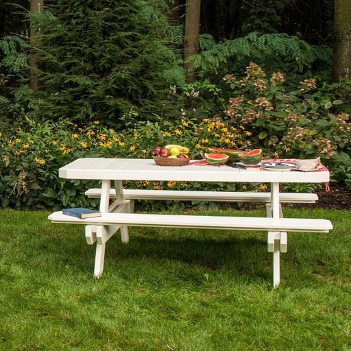 LuxCraft LuxCraft Recycled Plastic 6' Rectangular Picnic Table With Cup Holder Tables