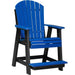 LuxCraft LuxCraft Recycled Plastic Adirondack Balcony Chair Blue On Black Adirondack Chair PABCBB