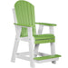 LuxCraft LuxCraft Recycled Plastic Adirondack Balcony Chair Lime Green On White Adirondack Chair PABCLGW