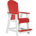 LuxCraft LuxCraft Recycled Plastic Adirondack Balcony Chair Red On White Adirondack Chair PABCRW