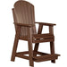 LuxCraft LuxCraft Recycled Plastic Adirondack Balcony Chair With Cup Holder Chestnut Brown Adirondack Chair PABCCBR