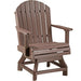 LuxCraft LuxCraft Recycled Plastic Adirondack Swivel Chair Chestnut Brown / Bar Chair Adirondack Chair PASCBCBR