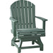 LuxCraft LuxCraft Recycled Plastic Adirondack Swivel Chair With Cup Holder Green / Bar Chair Adirondack Chair PASCBG