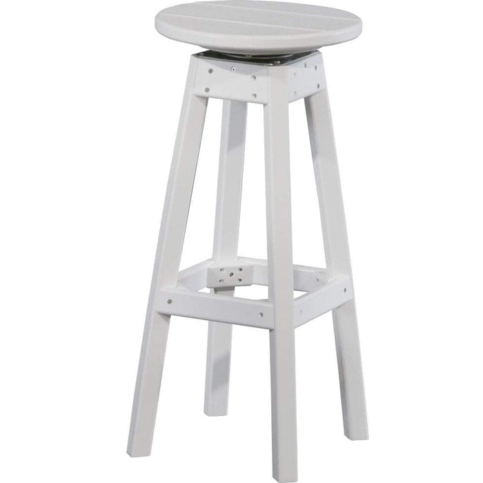 LuxCraft LuxCraft Recycled Plastic Bar Stool White Stool PBSW