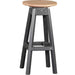 LuxCraft LuxCraft Recycled Plastic Bar Stool With Cup Holder Cedar On Black Stool PBSCB