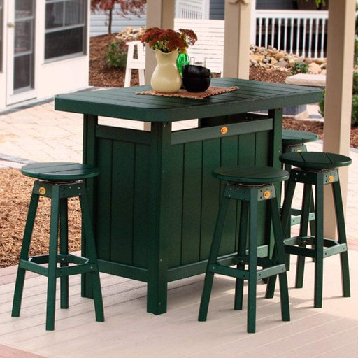 LuxCraft LuxCraft Recycled Plastic Bar Stool With Cup Holder Stool