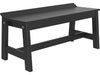 LuxCraft LuxCraft Recycled Plastic Cafe Dining Bench 41'' Cafe Dining Bench / Black Dining Bench LUXCDB41BB