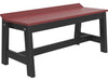LuxCraft LuxCraft Recycled Plastic Cafe Dining Bench 41'' Cafe Dining Bench / Cherrywood & Black Dining Bench LUXCDB41BCHB