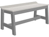 LuxCraft LuxCraft Recycled Plastic Cafe Dining Bench 41'' Cafe Dining Bench / Dove Gray & Slate Dining Bench LUXCDB41BDGS