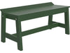 LuxCraft LuxCraft Recycled Plastic Cafe Dining Bench 41'' Cafe Dining Bench / Green Dining Bench LUXCDB41BG
