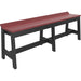 LuxCraft LuxCraft Recycled Plastic Cafe Dining Bench 72'' Cafe Dining Bench / Cherrywood & Black Dining Bench LUXCDB72BCHB