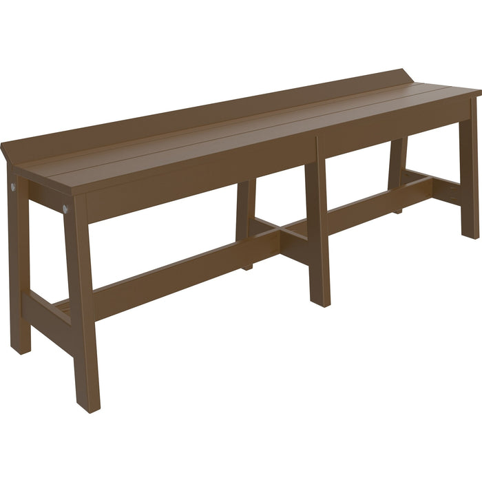 LuxCraft LuxCraft Recycled Plastic Cafe Dining Bench 72'' Cafe Dining Bench / Chestnut Brown Dining Bench LUXCDB72CB