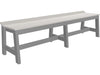 LuxCraft LuxCraft Recycled Plastic Cafe Dining Bench 72'' Cafe Dining Bench / Dove Gray & Slate Dining Bench LUXCDB72BDGS