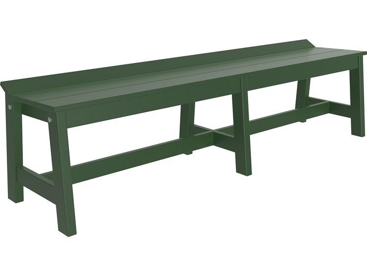 LuxCraft LuxCraft Recycled Plastic Cafe Dining Bench 72'' Cafe Dining Bench / Green Dining Bench LUXCDB72BG