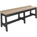 LuxCraft LuxCraft Recycled Plastic Cafe Dining Bench 72'' Cafe Dining Bench / Weatherwood & Black Dining Bench LUXCDB72BWWB