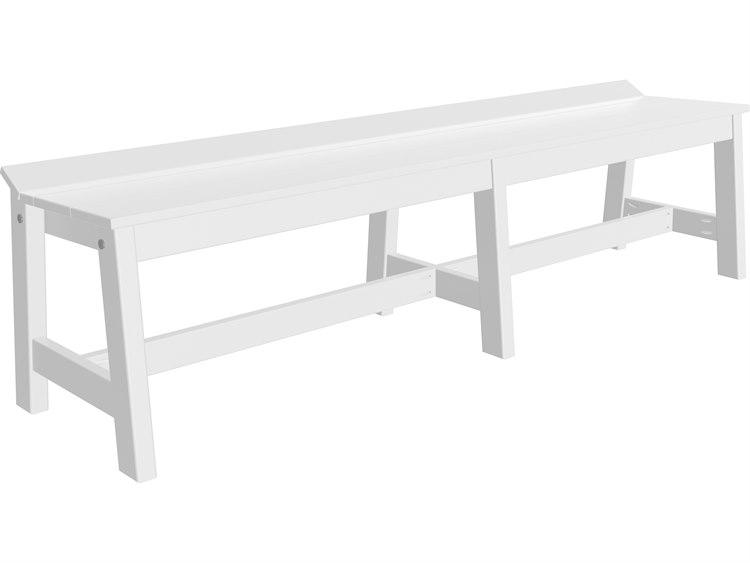 LuxCraft LuxCraft Recycled Plastic Cafe Dining Bench 72'' Cafe Dining Bench / White Dining Bench LUXCDB72BWH