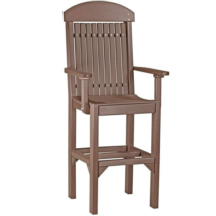 LuxCraft LuxCraft Recycled Plastic Captain Chair Chestnut Brown / Bar Chair Chair PCCBCBR