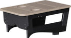 LuxCraft LuxCraft Recycled Plastic Center Table Cupholder Weatherwood on Black Accessories PCTAWWB
