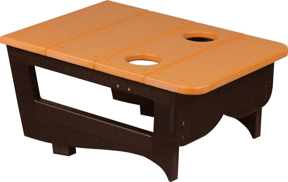 LuxCraft LuxCraft Recycled Plastic Center Table Cupholder With Cup Holder Tangerine on Black Accessories PCTATB
