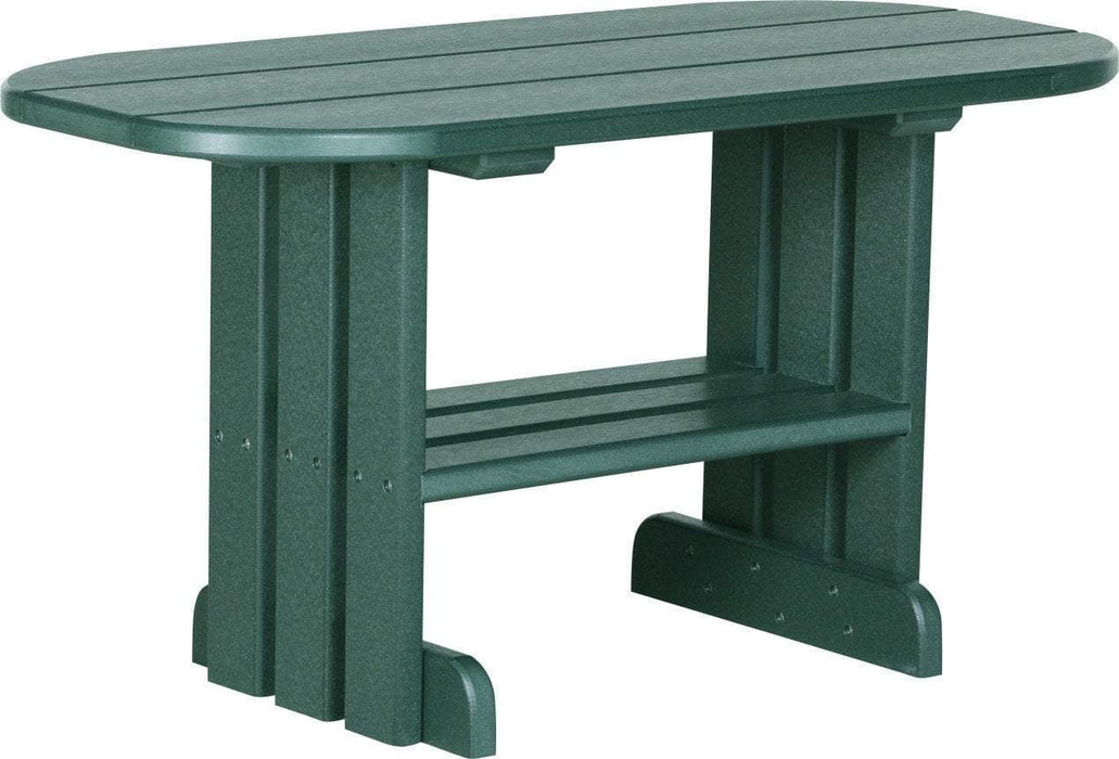 LuxCraft LuxCraft Recycled Plastic Coffee Table With Cup Holder Green Coffee Table PCTG