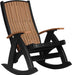 LuxCraft LuxCraft Recycled Plastic Comfort Porch Rocking Chair Antique Mahogany on Black Rocking Chair PCRAMB