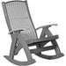 LuxCraft LuxCraft Recycled Plastic Comfort Porch Rocking Chair With Cup Holder Dove Gray On Slate Rocking Chair PCRDGS