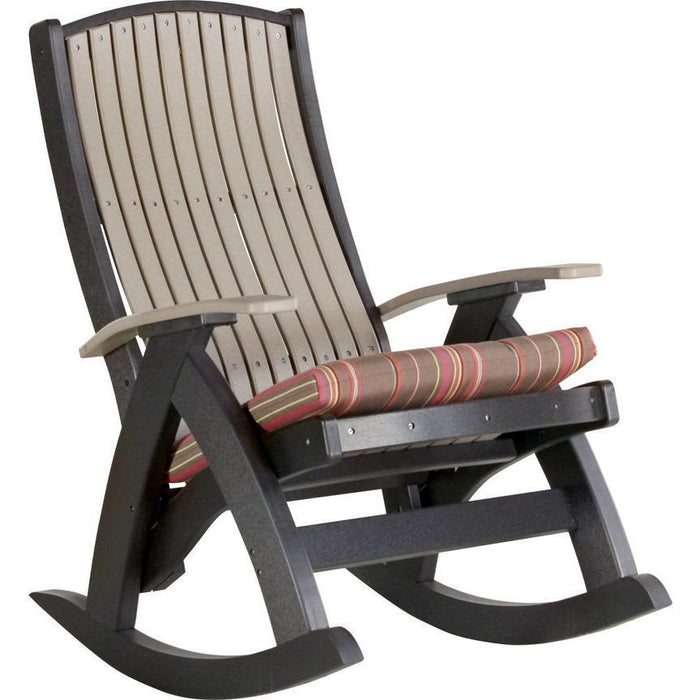 LuxCraft LuxCraft Recycled Plastic Comfort Porch Rocking Chair With Cup Holder Rocking Chair