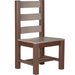 LuxCraft LuxCraft Recycled Plastic Contemporary Regular Chair Weather Wood On Chestnut Brown Chair PCRCWWCBR