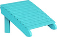 LuxCraft LuxCraft Recycled Plastic Deluxe Adirondack Footrest Aruba Blue Adirondack Deck Chair PDAFAB