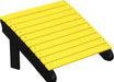 LuxCraft LuxCraft Recycled Plastic Deluxe Adirondack Footrest Yellow On Black Adirondack Deck Chair PDAFYB