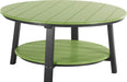 LuxCraft LuxCraft Recycled Plastic Deluxe Conversation Table Lime Green on Black Accessories PDCTLGB