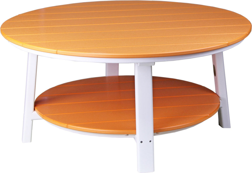 LuxCraft LuxCraft Recycled Plastic Deluxe Conversation Table Tangerine on White Accessories PDCTTW