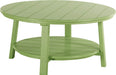 LuxCraft LuxCraft Recycled Plastic Deluxe Conversation Table With Cup Holder Lime Green Conversation Table PDCTLG