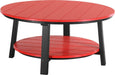 LuxCraft LuxCraft Recycled Plastic Deluxe Conversation Table With Cup Holder Red on Black Conversation Table PDCTRB