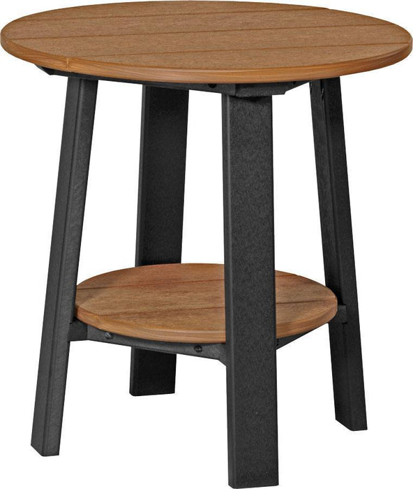 LuxCraft LuxCraft Recycled Plastic Deluxe End Table Antique Mahogany on Black End Table PDETAMB