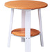 LuxCraft LuxCraft Recycled Plastic Deluxe End Table With Cup Holder Tangerine On White End Table PDETTW