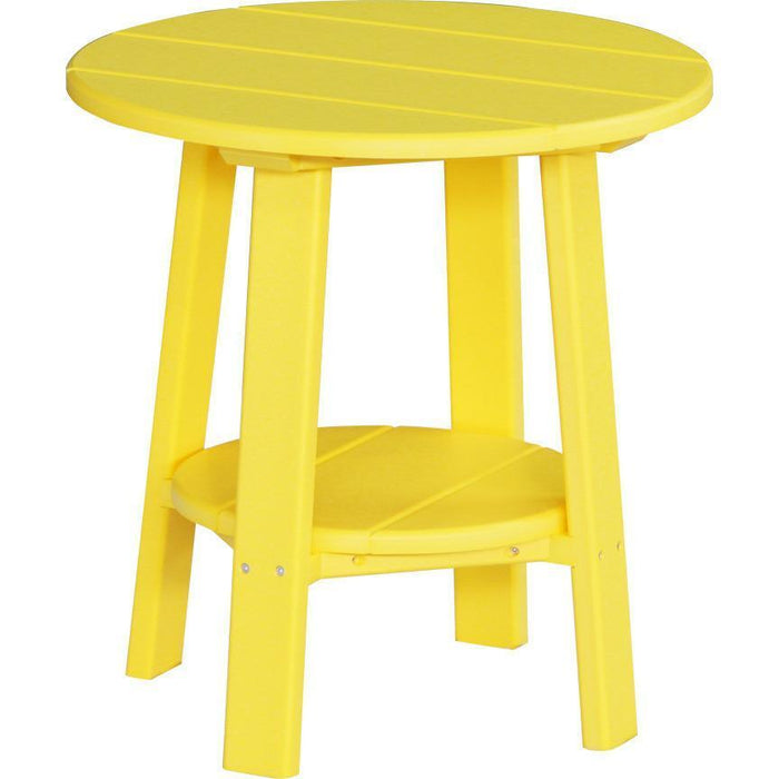 LuxCraft LuxCraft Recycled Plastic Deluxe End Table With Cup Holder Yellow End Table PDETY