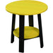 LuxCraft LuxCraft Recycled Plastic Deluxe End Table With Cup Holder Yellow On Black End Table PDETYB