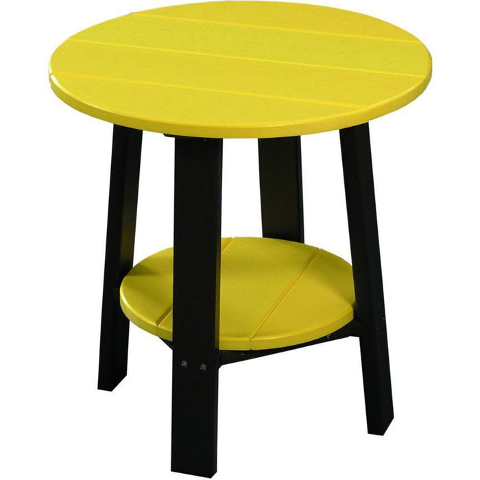 LuxCraft LuxCraft Recycled Plastic Deluxe End Table Yellow On Black End Table PDETYB