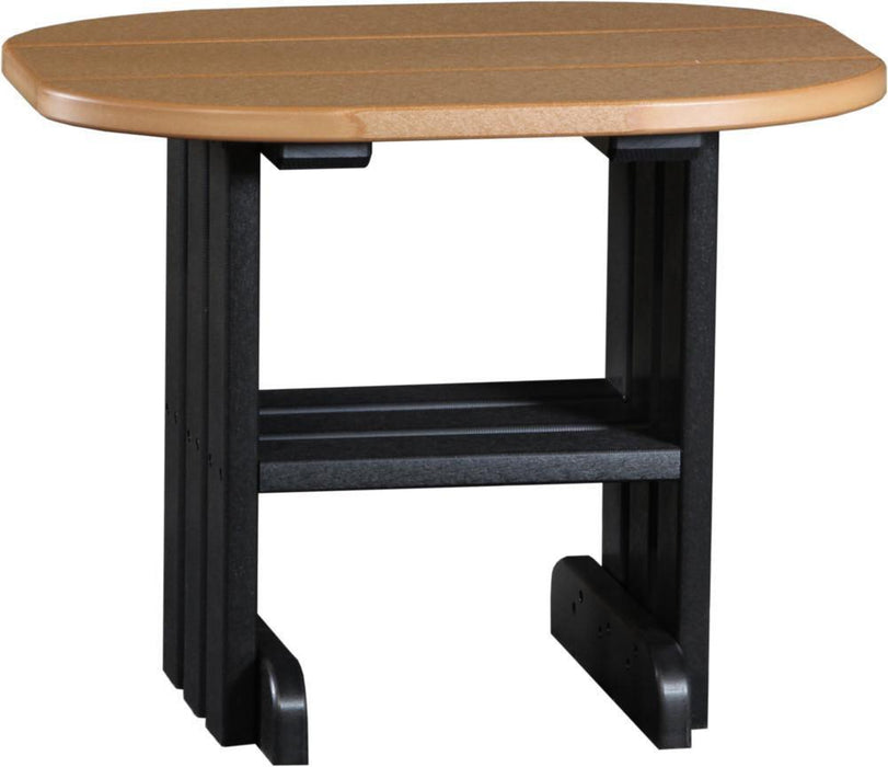 LuxCraft LuxCraft Recycled Plastic End Table Cedar on Black Accessories PETCB