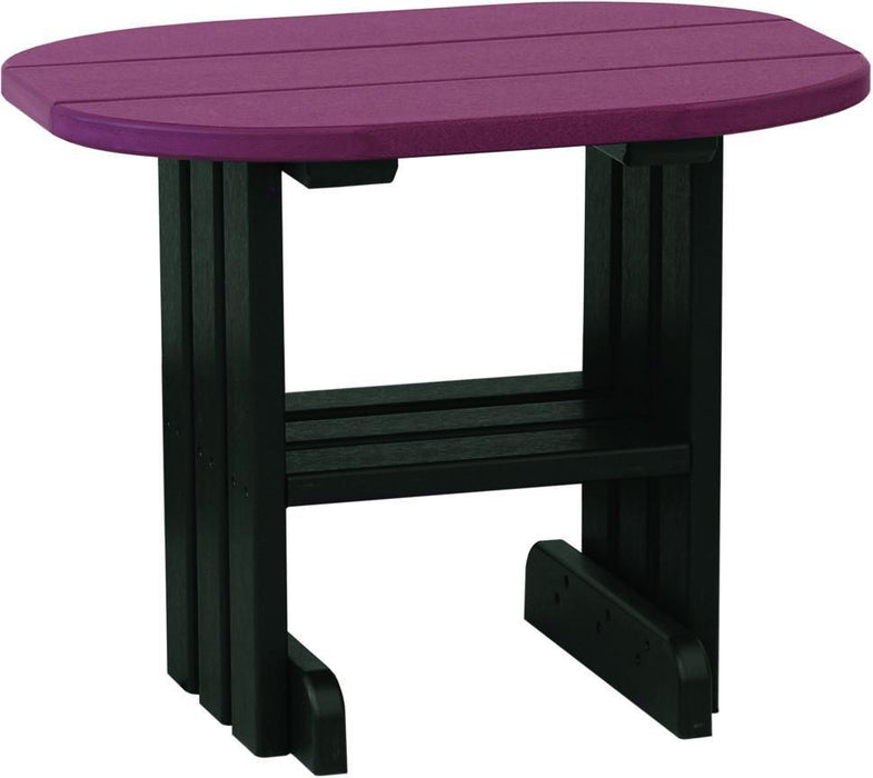 LuxCraft LuxCraft Recycled Plastic End Table Cherrywood on Black Accessories PETCWB