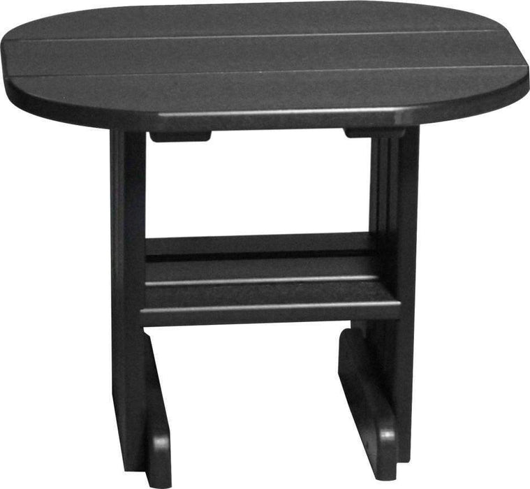 LuxCraft LuxCraft Recycled Plastic End Table With Cup Holder Black Accessories PETBK