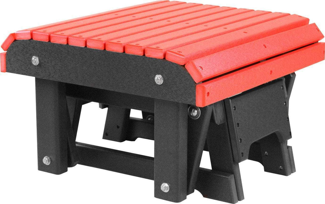 LuxCraft LuxCraft Recycled Plastic Glider Footrest Red on Black Accessories PGFRB