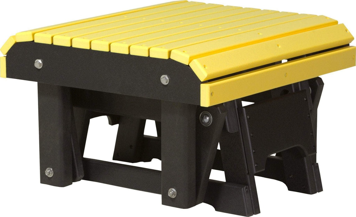 LuxCraft LuxCraft Recycled Plastic Glider Footrest Yellow on Black Accessories PGFYB