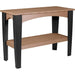 LuxCraft LuxCraft Recycled Plastic Island Buffet Table With Cup Holder Cedar On Black Tables IBTCB