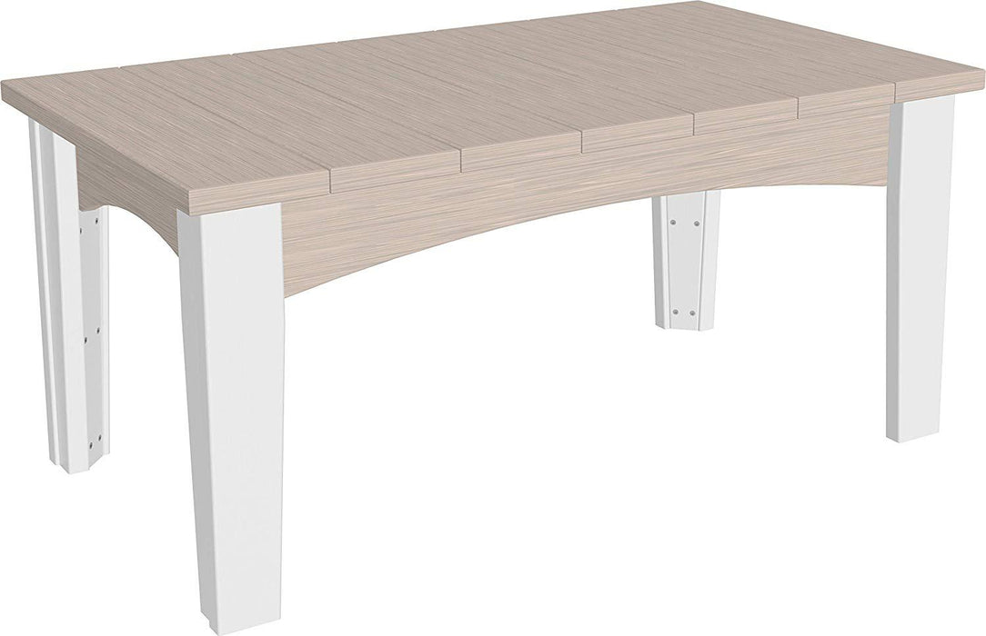 LuxCraft LuxCraft Recycled Plastic Island Coffee Table Birch On White Accessories ICTBIW