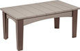 LuxCraft LuxCraft Recycled Plastic Island Coffee Table Weather Wood on Chestnut Brown Accessories ICTWWCBR