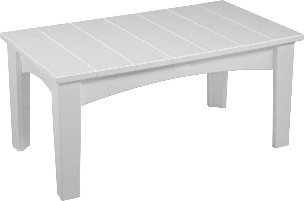 LuxCraft LuxCraft Recycled Plastic Island Coffee Table White Accessories ICTW